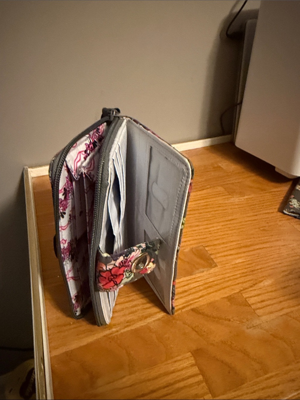 Floral Zip Wallet Organizer - Pink Floral